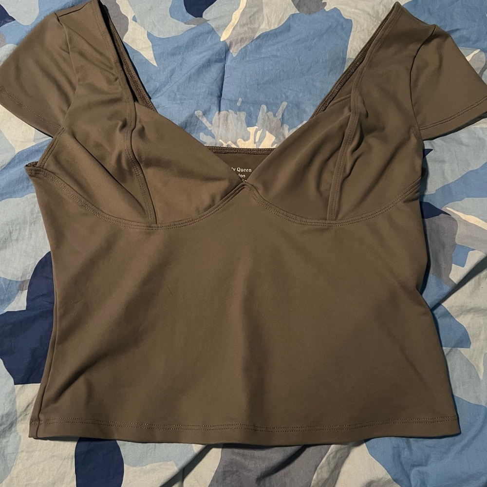 Women's V-Neck Blouse - grey